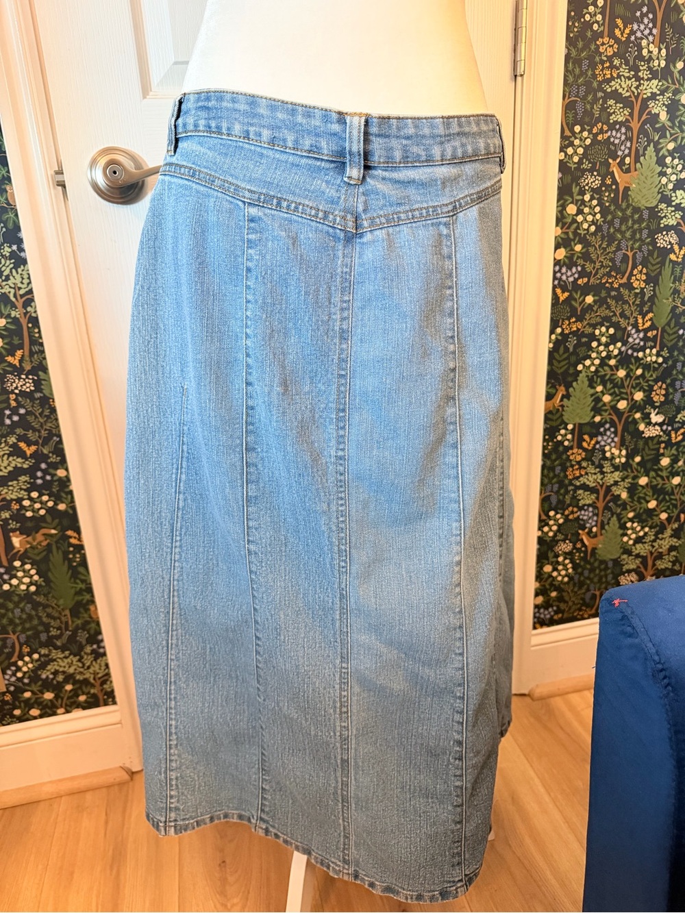 Great Northwest Clothing Company Light Blue Denim Flare Skirt - Picture 5 of 7
